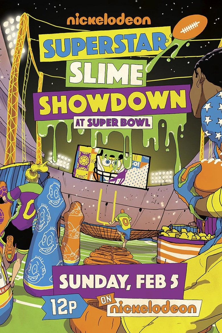 Superstar Slime Showdown at Super Bowl 2018 poster background