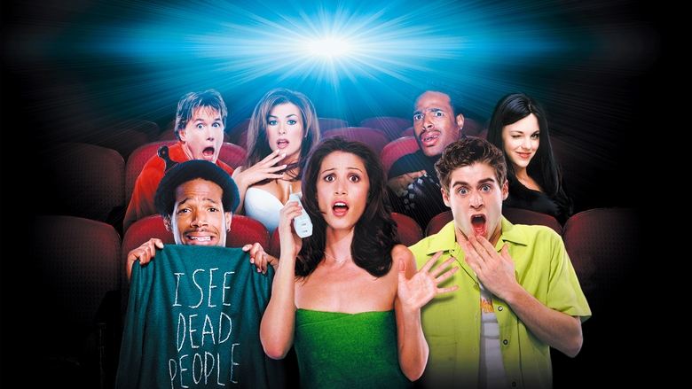 Ghostface parody killer with the teenagers