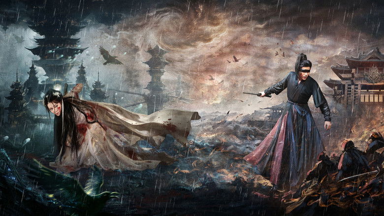 The sweeping, painterly landscape framing the couple's quiet isolation