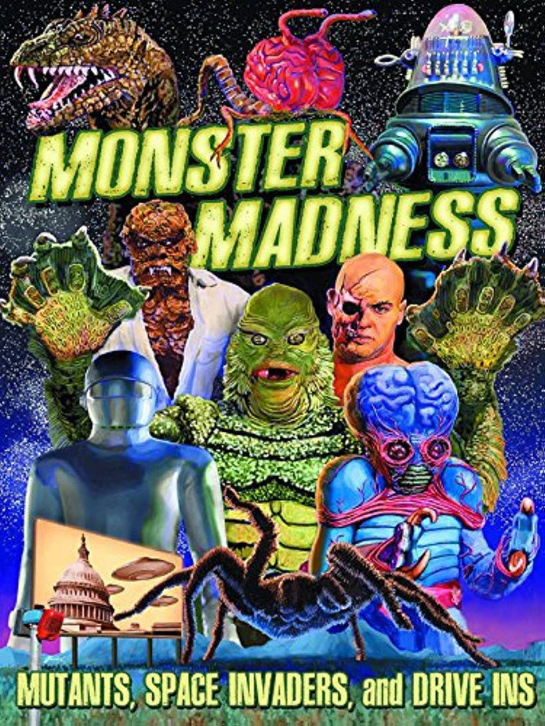 Monster Madness: Mutants, Space Invaders, and Drive-Ins poster background