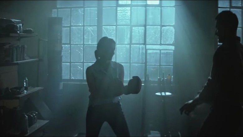 The protagonist inside the boxing ring, preparing for a fight