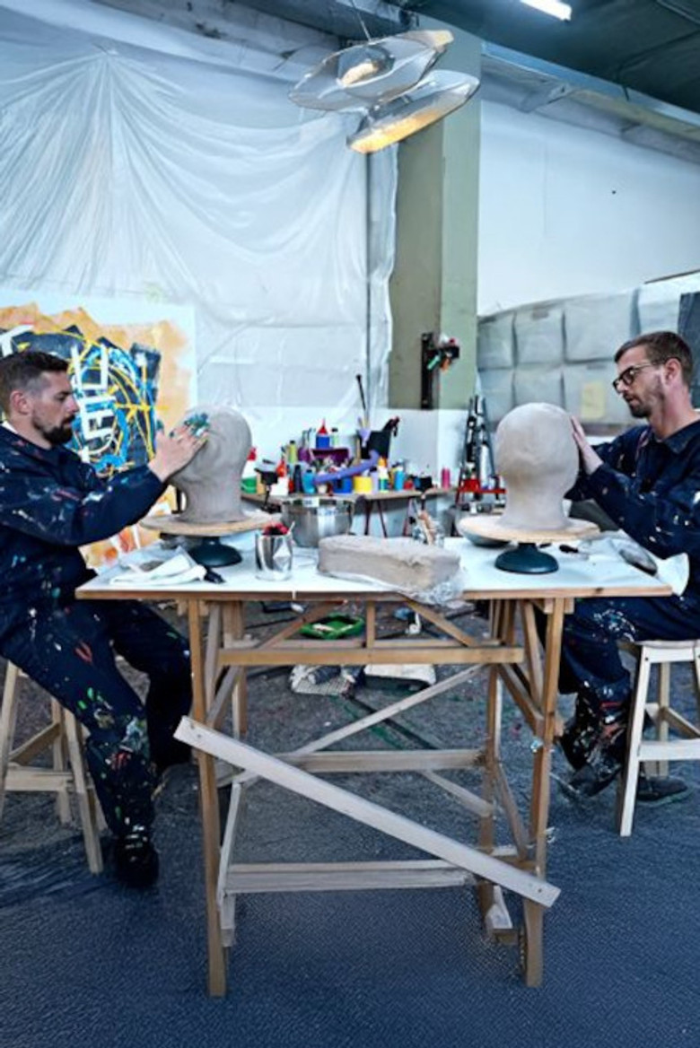 Atelier Joko und Klaas - Kunst für den ProSieben Campus poster background