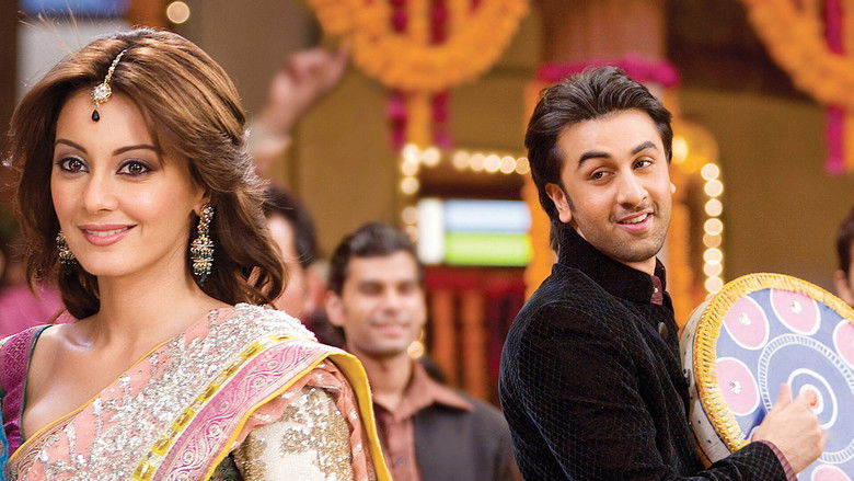 A sun-drenched train platform, where Raj and Mahi share a fleeting, charged moment—her smile hesitant, his gaze already drifting toward the horizon.