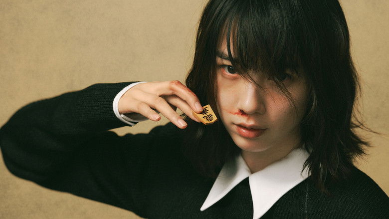 Asuka stands in a dimly lit shogi hall, her reflection fractured in the polished floor, the weight of the game pressing down on her shoulders.