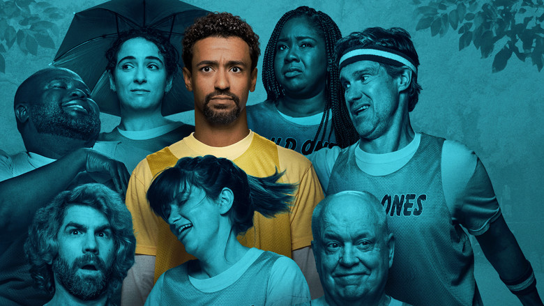 A tense, awkward team-building exercise involving blindfolds in a forest clearing.