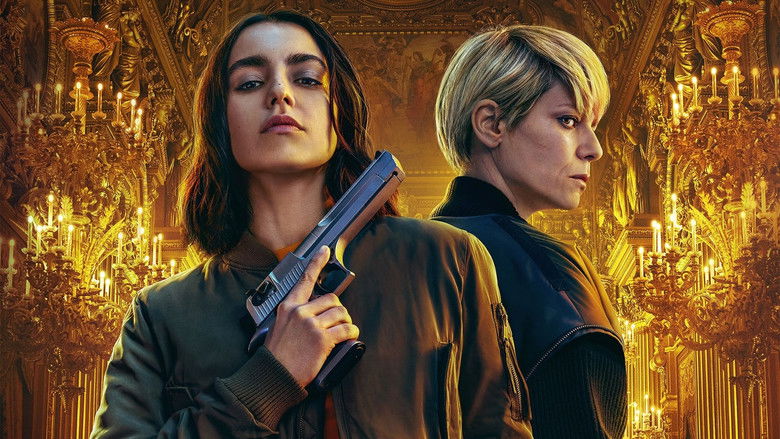 A tense encounter between characters in a dim, industrial setting