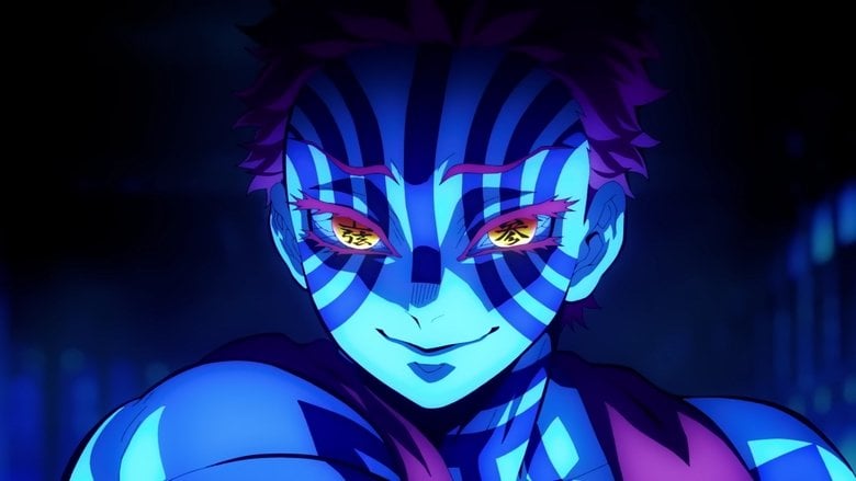 A fierce clash of elemental sword techniques against a demon