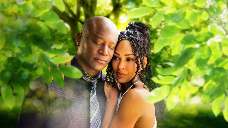 A warm, intimate shot of Johnnie and Carlie sitting on a porch at dusk, their faces half-lit by the fading sunlight.
