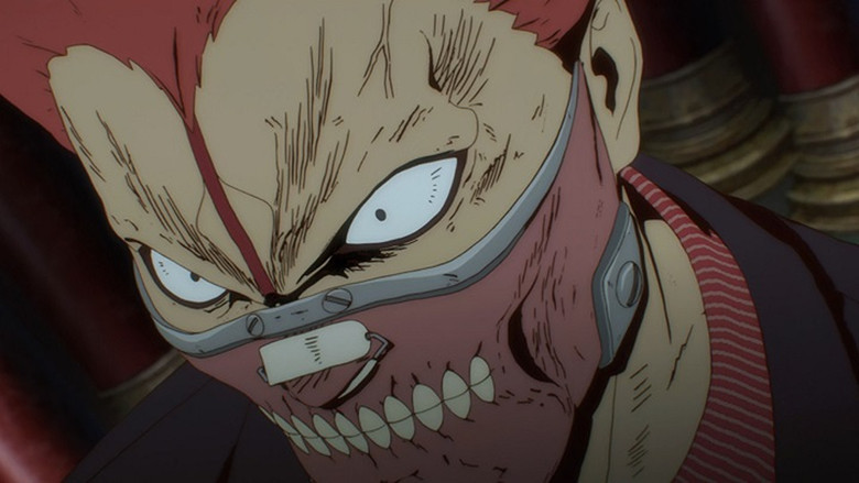 The flamboyant En family, caught in a moment of domestic tension, surrounded by their opulent, strange home.