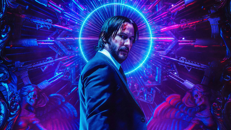 John Wick standing in the rain