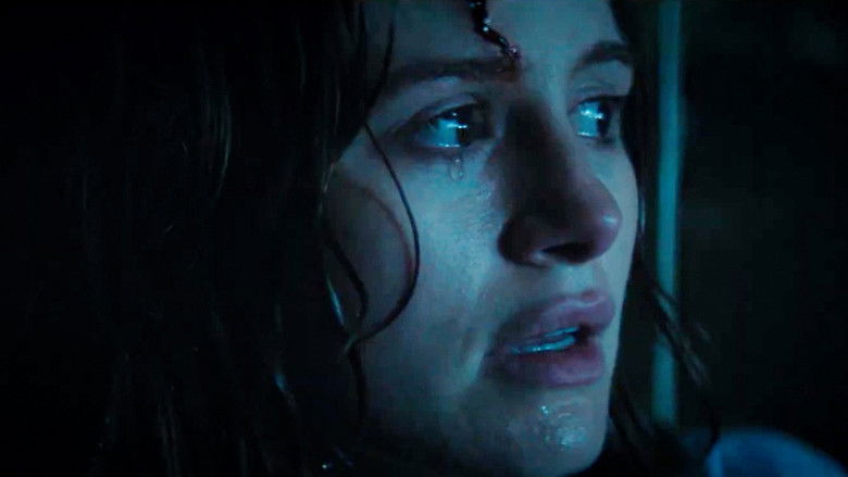 A masked killer lurking in the shadows of the woods