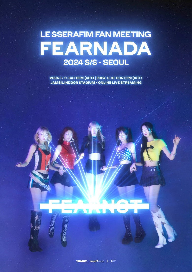 LE SSERAFIM Fan Meeting 'Fearnada' 2024 S/S In Seoul poster background