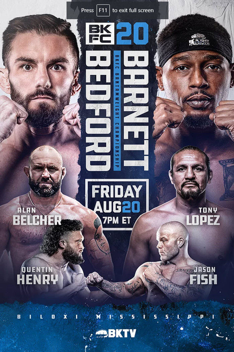 BKFC 20: Bedford vs. Barnett poster background