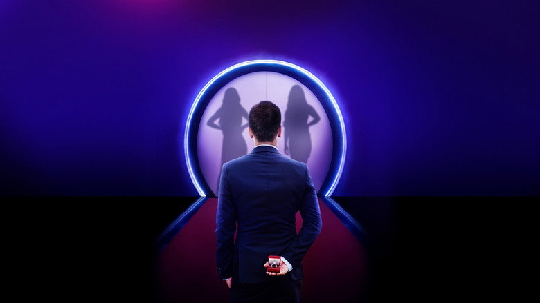 A row of glowing pods, each a small, sterile chamber where contestants sit in dim light, speaking through walls to potential partners they cannot see.