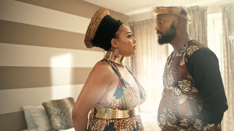 A dimly lit bar scene where Taki and Tumi sit across from each other, their faces half in shadow, the glow of Johannesburg’s skyline visible through the window behind them.