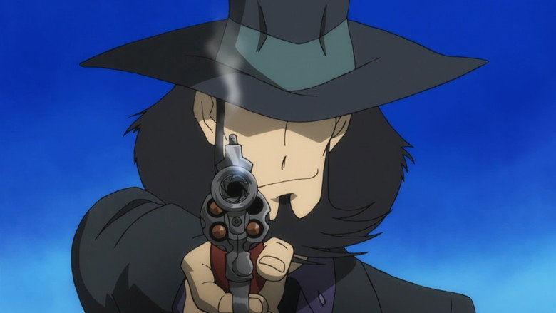 Lupin, Jigen, and Goemon standing together in a moment of rare stillness