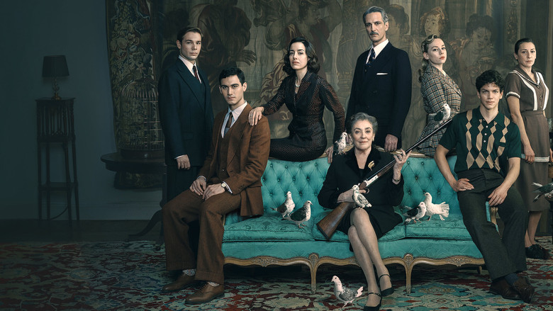 A tense family dinner, the Falcón matriarch's gaze sharp as a blade