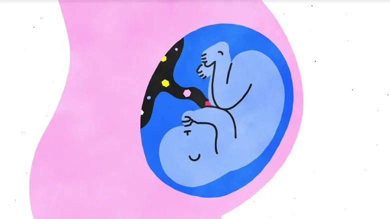 A vibrant, animated infographic-style image showing a diverse group of people with thought bubbles containing various sexual fantasies, from romantic to adventurous.