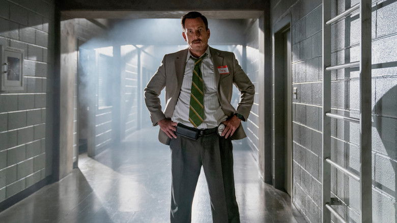 Will Arnett and Pete Davidson looking at a crime scene board