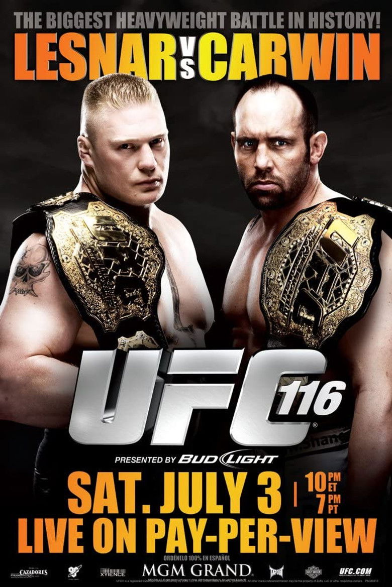 UFC 116: Lesnar vs. Carwin poster background