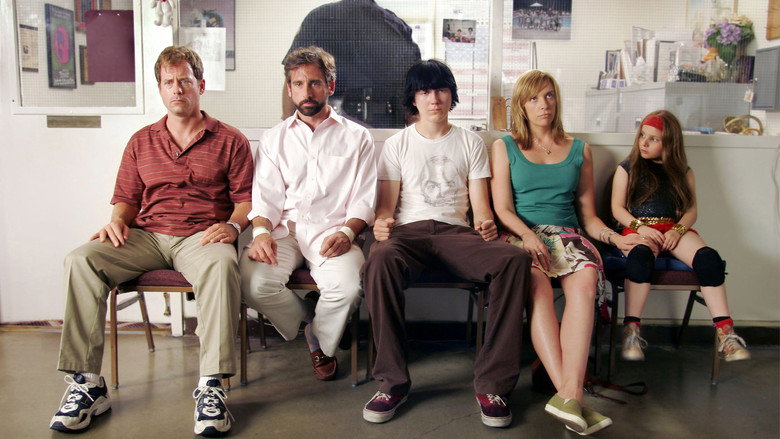 The Hoover family crammed into their yellow Volkswagen bus, the road stretching endlessly behind them