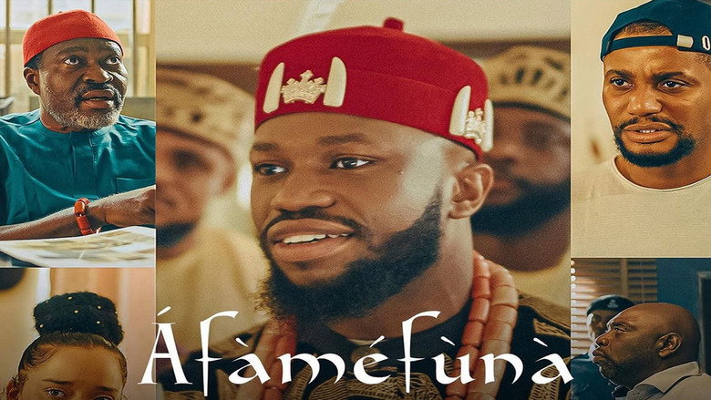 A tense moment between Afamefuna and Odogwu, their expressions unreadable as the funeral chaos swirls around them.