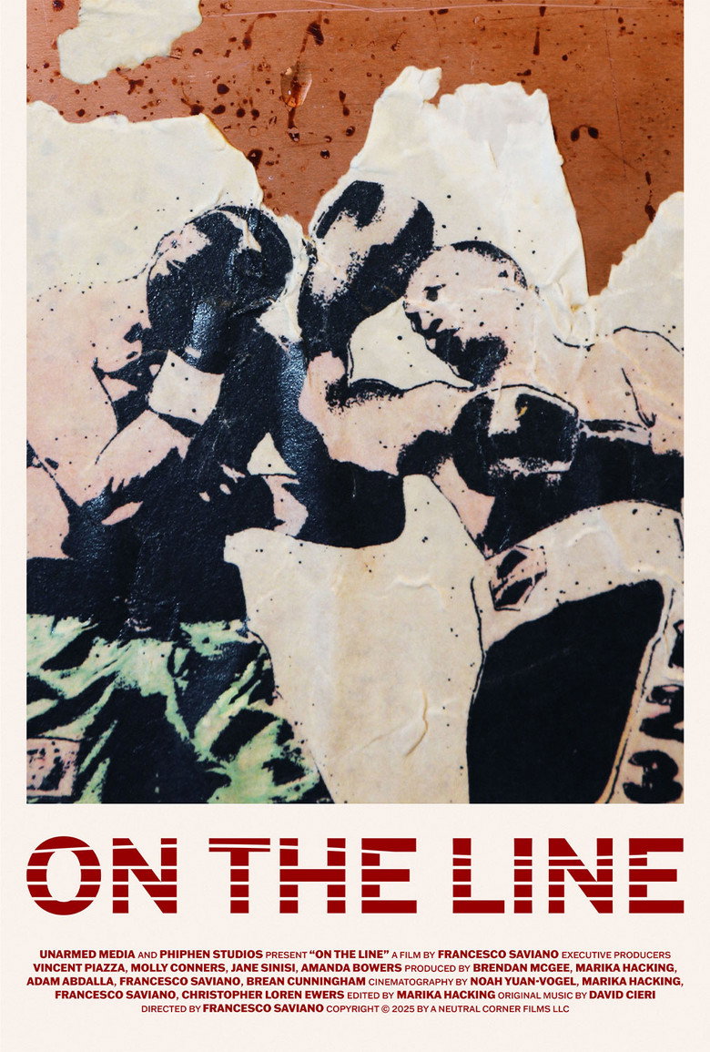 ON THE LINE poster background