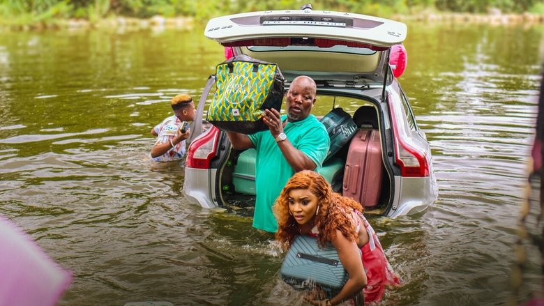 The Ngema family piled into a car, their faces a mix of exhaustion and forced cheer, as the Durban skyline looms in the background.