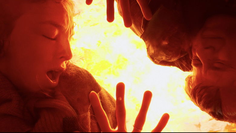 A tense encounter in the shadowy, dilapidated remnants of society