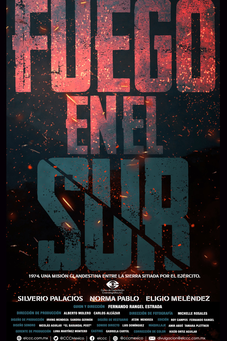 Fuego en el sur poster background