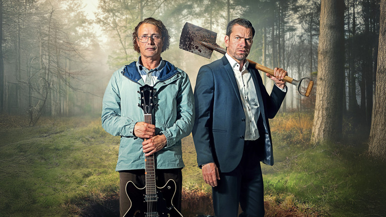 The brothers walking through the misty Scandinavian landscape